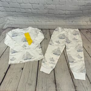 Ben Ben Sailboat Pattern Pima Cotton Pajama Set